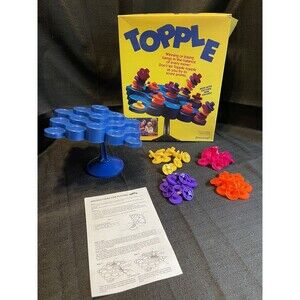 Topple Board Game 1999 Complete  Pressman Balance Game Ages 6 to Adult